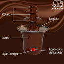 Mini Fonte De Chocolate 3 Andares Cascata Fondue 110V -