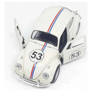 Carrinho Fusca Ferro Fricção Metal Miniatura Herbie 53 Cor -