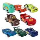 Kit 8 Carrinhos Fricção Filme Carros 3 Relampago Mcqueen -