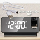 Relógio Despertador Digital Led Projetor De Hora Na Parede -