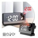 Relógio Despertador Digital Led Projetor De Hora Na Parede -