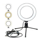 Iluminador De Led - Tripe Ring Light Usb 16Cm 3500K 5500K
