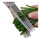 Tesoura De Cozinha P/ Cortar Picar Legumes Verdura 5 Lâmina