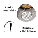 Amassador De Batatas E Legumes Inox Manual Cabo Ergonômico -
