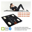 Balança Digital Smart Bioimpedância App Bluetooth 180 Kg -