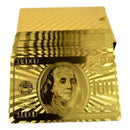 Baralho Folheado Ouro 24K Carat Gold Backside Dolar -