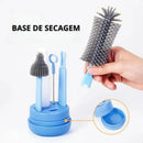 Kit Escova De Limpeza Garrafas Mamadeiras Bicos Portátil -