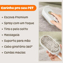 Escova Removedora Pelos Caes E Gatos Vapor 3Em1 Rasqueadeira