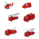 Carrinhos De Bombeiro Friccao Miniatura Brinquedo 6 Pecas -