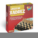 Xadrez Educatico em Mdf Tabuleiro E Peças Madeira -
