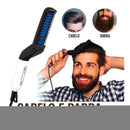 Pente Elétrico Modelador Chapinha Barba Cabelo Masculino B -