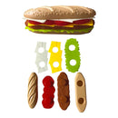 Kit Mini Hambúrguer E Sanduíche Monta E Desmonta Brinquedo -