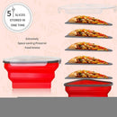 Pote Armazenamento Para Pizza Recipiente Expansível Silicone