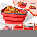 Pote Armazenamento Para Pizza Recipiente Expansível Silicone