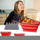 Pote Armazenamento Para Pizza Recipiente Expansível Silicone
