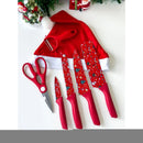Kit De Facas Natalinas 6 Pecas - Cozinha E Mesa De Natal -