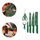 Kit De Facas Natalinas 6 Pecas - Cozinha E Mesa De Natal -