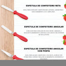 Kit 3 Espátulas De Inox Para Confeitar Decorar Bolo Torta -