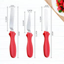 Kit 3 Espátulas De Inox Para Confeitar Decorar Bolo Torta -