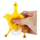Chaveiro Squish Fidget Toy Galinha De Apertar Ovo Antistress
