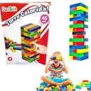 Jogo Torre Colorida Caiu Perdeu 45 Peças Infantil -