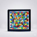 Jogo Tabuleiro Ludo & Trilha Sobe e Desce 2 Em 1 -