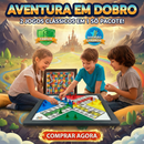 Jogo Tabuleiro Ludo & Trilha Sobe e Desce 2 Em 1 -