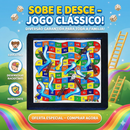 Jogo Tabuleiro Ludo & Trilha Sobe e Desce 2 Em 1 -