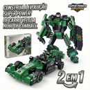 Blocos de Montar Carro F1 de Corrida + Robô 2 em 1 SB -