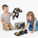 Blocos de Montar Carro F1 de Corrida + Robô 2 em 1 Bull -