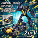 Blocos de Montar Carro F1 de Corrida + Robô 2 em 1 Bull -