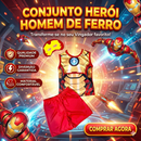 Roupa Infantil Fantasia Homem De Ferro Mascara Carnaval G -