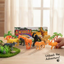 Kit 13 itens Animais Safari Brinquedo infantil -