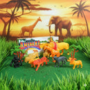Kit 13 itens Animais Safari Brinquedo infantil -