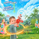 Brinquedo Dinossauro Estoura Bolhas de Sabão Infantil -