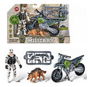 Kit Militar Base Operações Combate Brinquedo Infantil Moto -