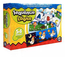 Sequência Lógica 54 Peças Educativo Infantil + Brinquedo -