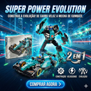 Blocos de Montar Carro F1 de Corrida + Robô 2 em 1 Aston -