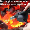 Soprador Acendedor Manual Churrasqueir Lareira Carvão Brasa